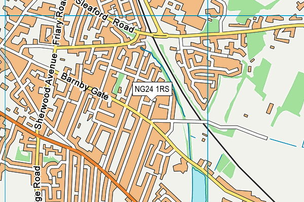 NG24 1RS map - OS VectorMap District (Ordnance Survey)