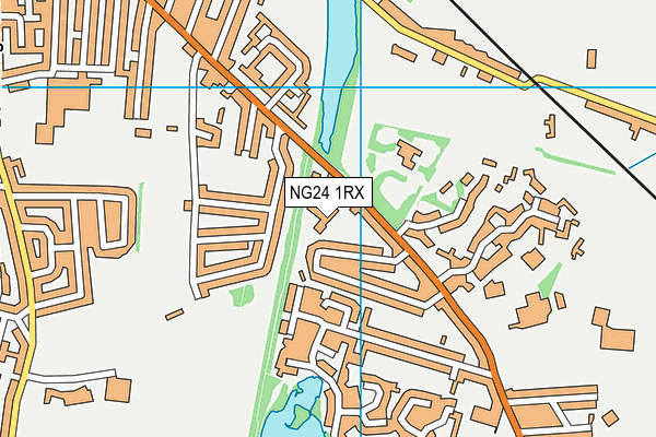 NG24 1RX map - OS VectorMap District (Ordnance Survey)