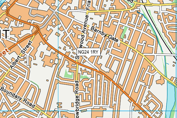 NG24 1RY map - OS VectorMap District (Ordnance Survey)