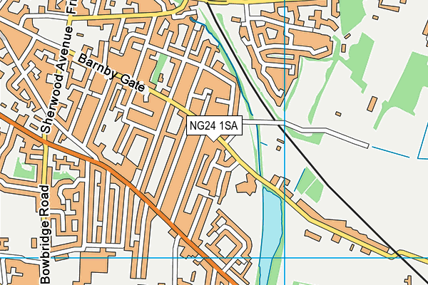 NG24 1SA map - OS VectorMap District (Ordnance Survey)