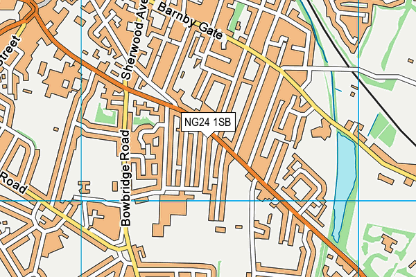 NG24 1SB map - OS VectorMap District (Ordnance Survey)