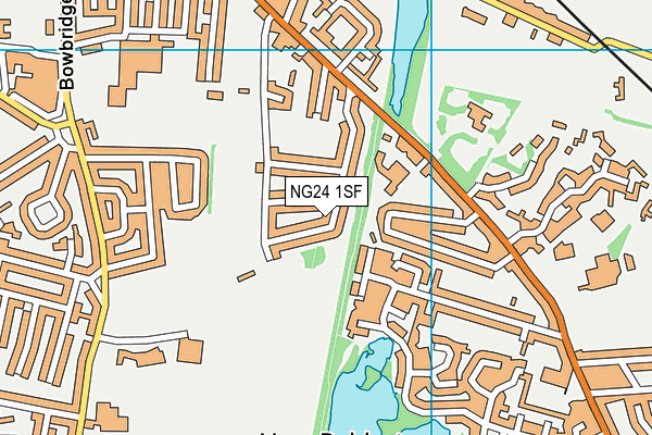 NG24 1SF map - OS VectorMap District (Ordnance Survey)