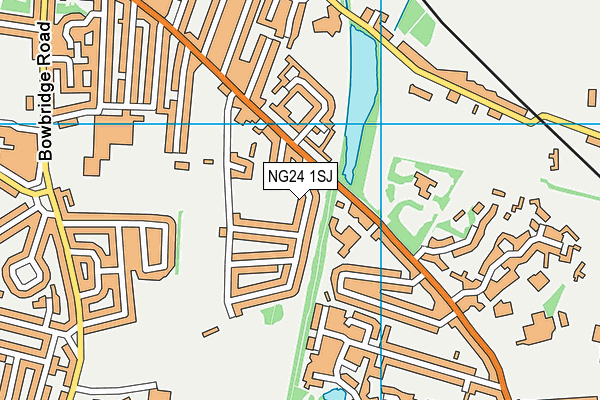 NG24 1SJ map - OS VectorMap District (Ordnance Survey)