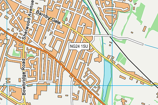 NG24 1SU map - OS VectorMap District (Ordnance Survey)