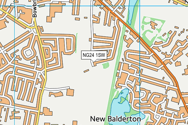 Elm Avenue Ground (Closed) map (NG24 1SW) - OS VectorMap District (Ordnance Survey)