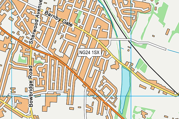 NG24 1SX map - OS VectorMap District (Ordnance Survey)