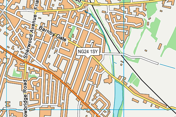 NG24 1SY map - OS VectorMap District (Ordnance Survey)