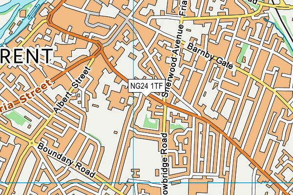 NG24 1TF map - OS VectorMap District (Ordnance Survey)