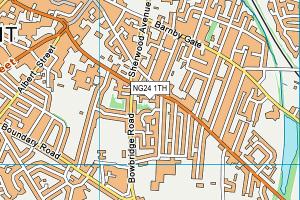 NG24 1TH map - OS VectorMap District (Ordnance Survey)