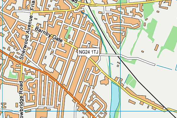 NG24 1TJ map - OS VectorMap District (Ordnance Survey)