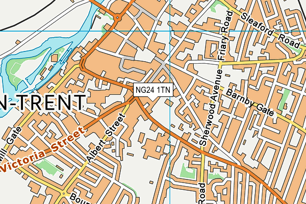 NG24 1TN map - OS VectorMap District (Ordnance Survey)