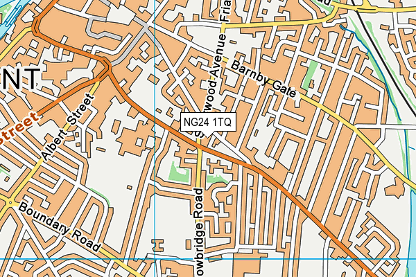 NG24 1TQ map - OS VectorMap District (Ordnance Survey)