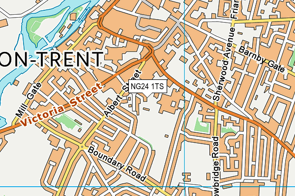 NG24 1TS map - OS VectorMap District (Ordnance Survey)