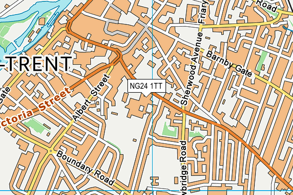 Newark Academy (Closed) map (NG24 1TT) - OS VectorMap District (Ordnance Survey)
