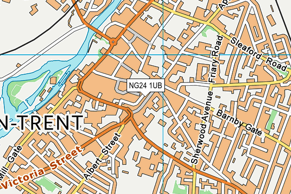 NG24 1UB map - OS VectorMap District (Ordnance Survey)