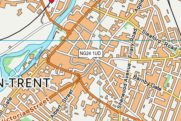 NG24 1UD map - OS VectorMap District (Ordnance Survey)