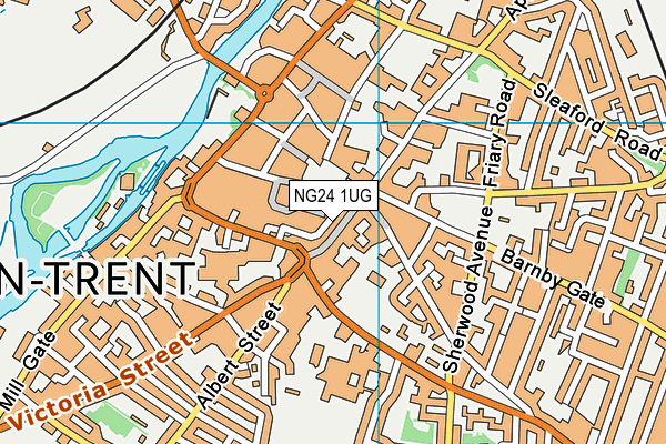 NG24 1UG map - OS VectorMap District (Ordnance Survey)