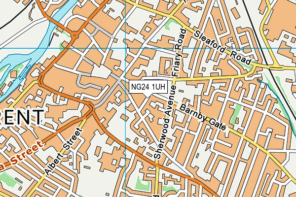 NG24 1UH map - OS VectorMap District (Ordnance Survey)