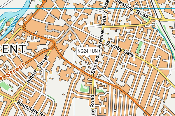 NG24 1UN map - OS VectorMap District (Ordnance Survey)