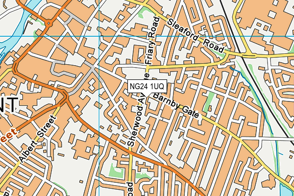 NG24 1UQ map - OS VectorMap District (Ordnance Survey)