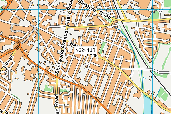 NG24 1UR map - OS VectorMap District (Ordnance Survey)