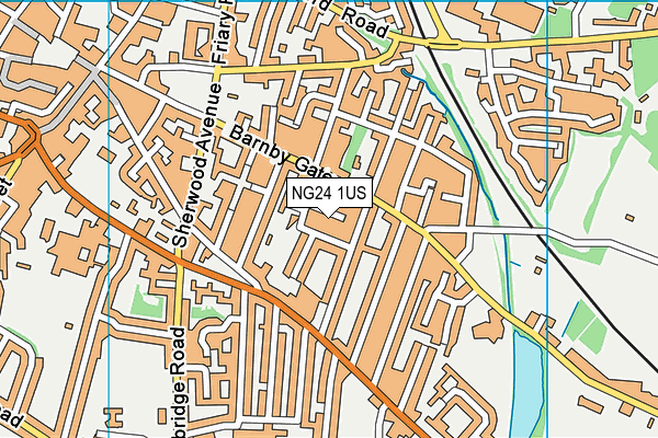 NG24 1US map - OS VectorMap District (Ordnance Survey)