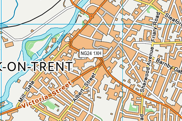 NG24 1XH map - OS VectorMap District (Ordnance Survey)