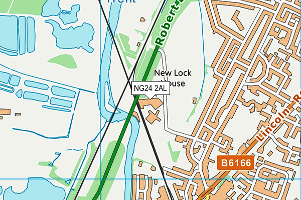 NG24 2AL map - OS VectorMap District (Ordnance Survey)