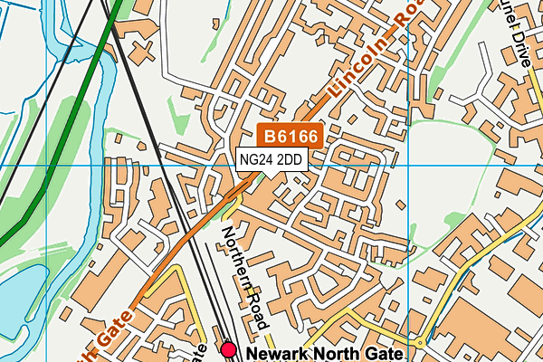 NG24 2DD map - OS VectorMap District (Ordnance Survey)