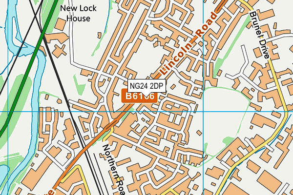 NG24 2DP map - OS VectorMap District (Ordnance Survey)