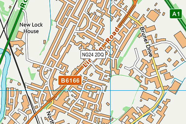 NG24 2DQ map - OS VectorMap District (Ordnance Survey)