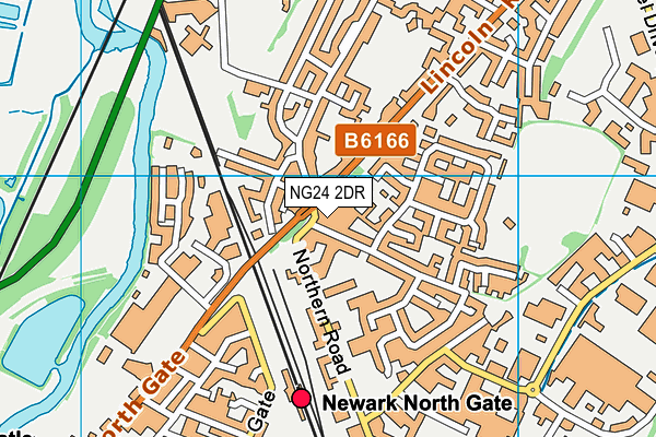 NG24 2DR map - OS VectorMap District (Ordnance Survey)