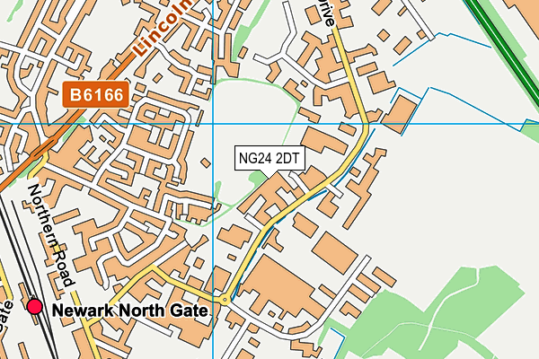 NG24 2DT map - OS VectorMap District (Ordnance Survey)
