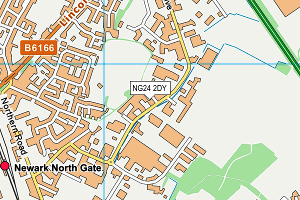 NG24 2DY map - OS VectorMap District (Ordnance Survey)
