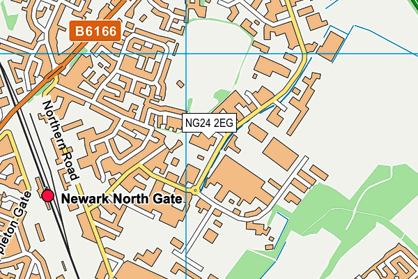 NG24 2EG map - OS VectorMap District (Ordnance Survey)
