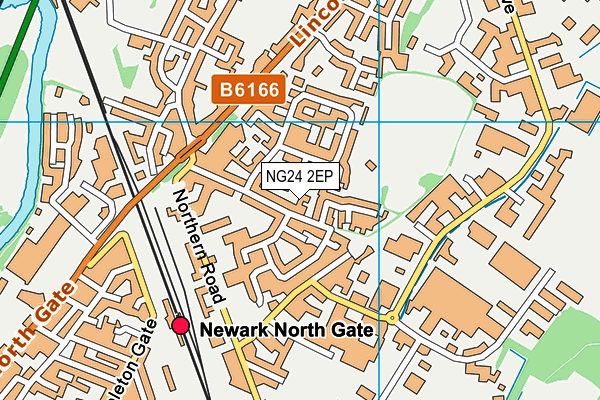 NG24 2EP map - OS VectorMap District (Ordnance Survey)