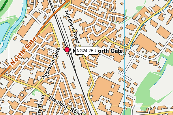 The Gym Group (Newark) map (NG24 2EU) - OS VectorMap District (Ordnance Survey)