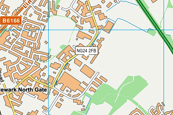 NG24 2FB map - OS VectorMap District (Ordnance Survey)