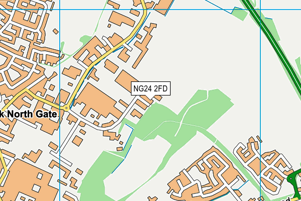 NG24 2FD map - OS VectorMap District (Ordnance Survey)