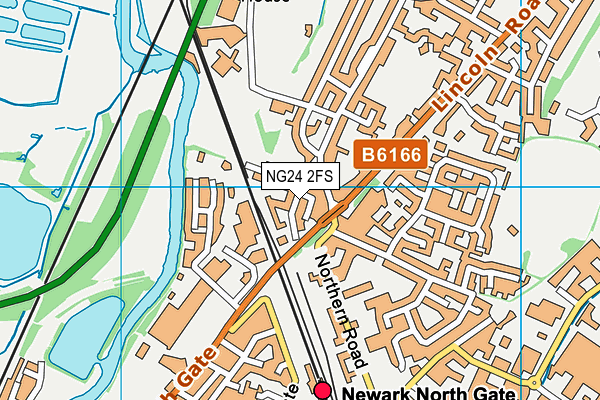 NG24 2FS map - OS VectorMap District (Ordnance Survey)