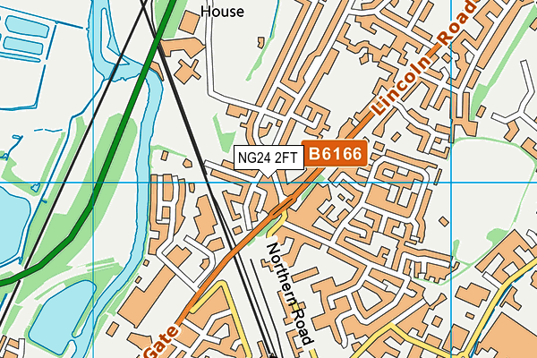 NG24 2FT map - OS VectorMap District (Ordnance Survey)