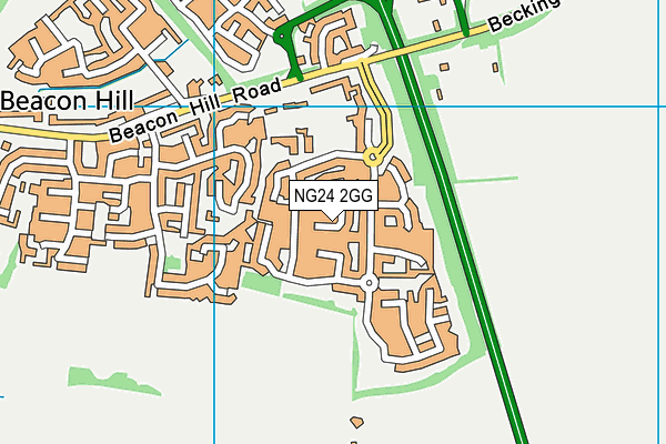 NG24 2GG map - OS VectorMap District (Ordnance Survey)