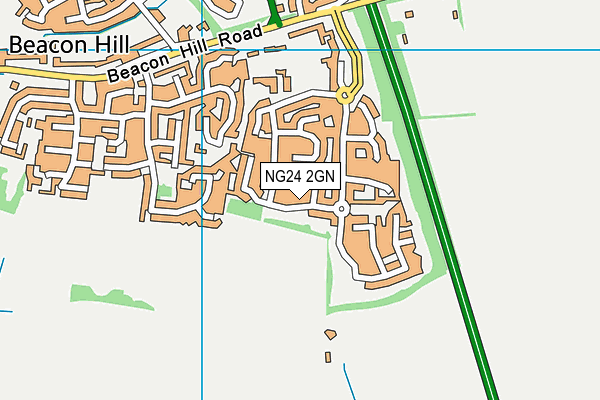 NG24 2GN map - OS VectorMap District (Ordnance Survey)
