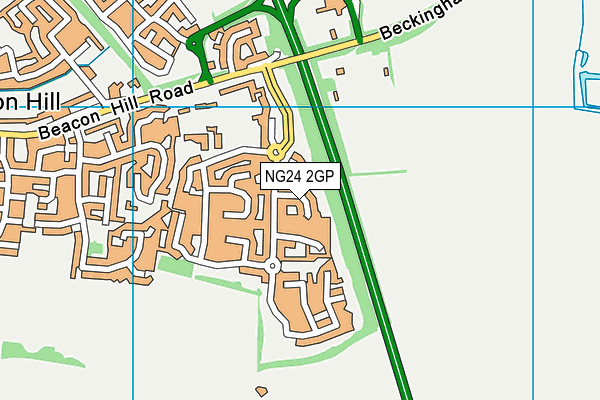 NG24 2GP map - OS VectorMap District (Ordnance Survey)