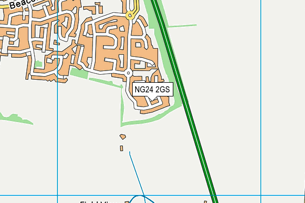 NG24 2GS map - OS VectorMap District (Ordnance Survey)