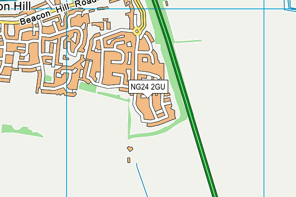 NG24 2GU map - OS VectorMap District (Ordnance Survey)