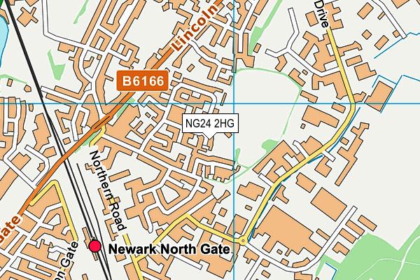 NG24 2HG map - OS VectorMap District (Ordnance Survey)