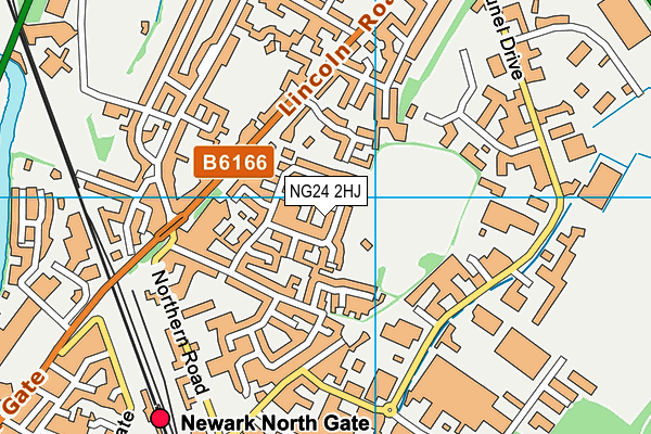 NG24 2HJ map - OS VectorMap District (Ordnance Survey)