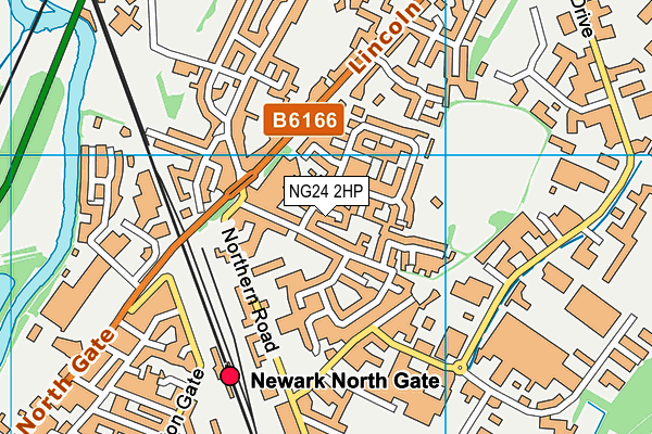 NG24 2HP map - OS VectorMap District (Ordnance Survey)