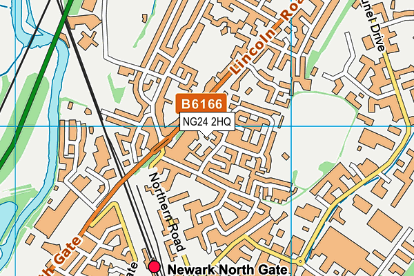 NG24 2HQ map - OS VectorMap District (Ordnance Survey)